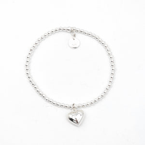 Stretchy Heart Charm Bracelet