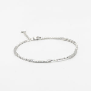 Cubic Zirconia and Ball Barrel Bracelet