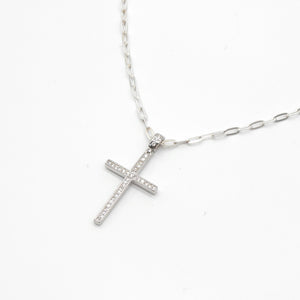 Cubic Zirconia Cross Pendant