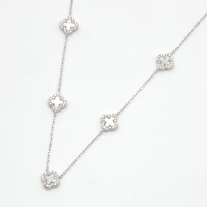 Mother of Pearl Floral Double-sided Necklace