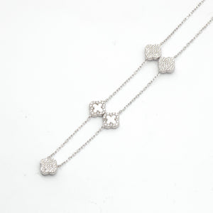 Mother of Pearl Floral Double-sided Necklace