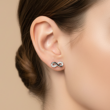Load image into Gallery viewer, Sterling Silver Infinity Cz Stud Earrings
