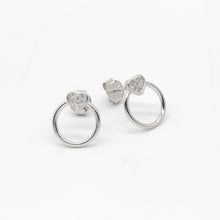 Load image into Gallery viewer, Heart Circle Earrings
