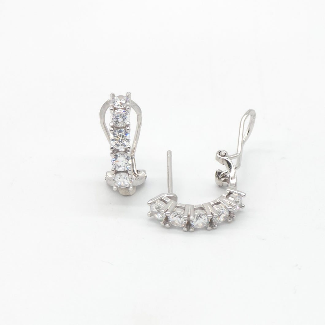 Pave Hoop Earrings