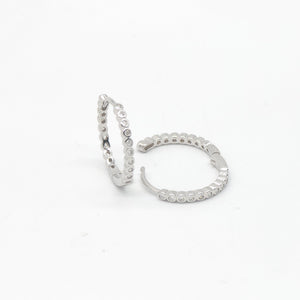 Bezel Huggie Earrings 18mm
