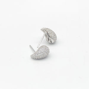 Teardrop Cz Stud Earrings