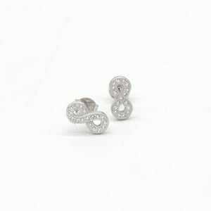 Infinity Pave Stud Earrings