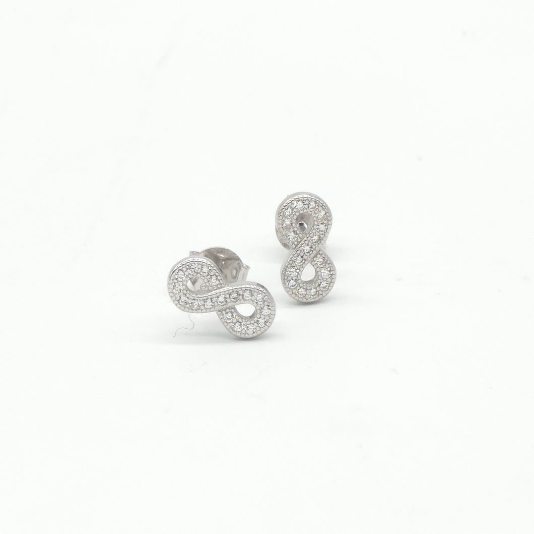 Infinity Pave Stud Earrings
