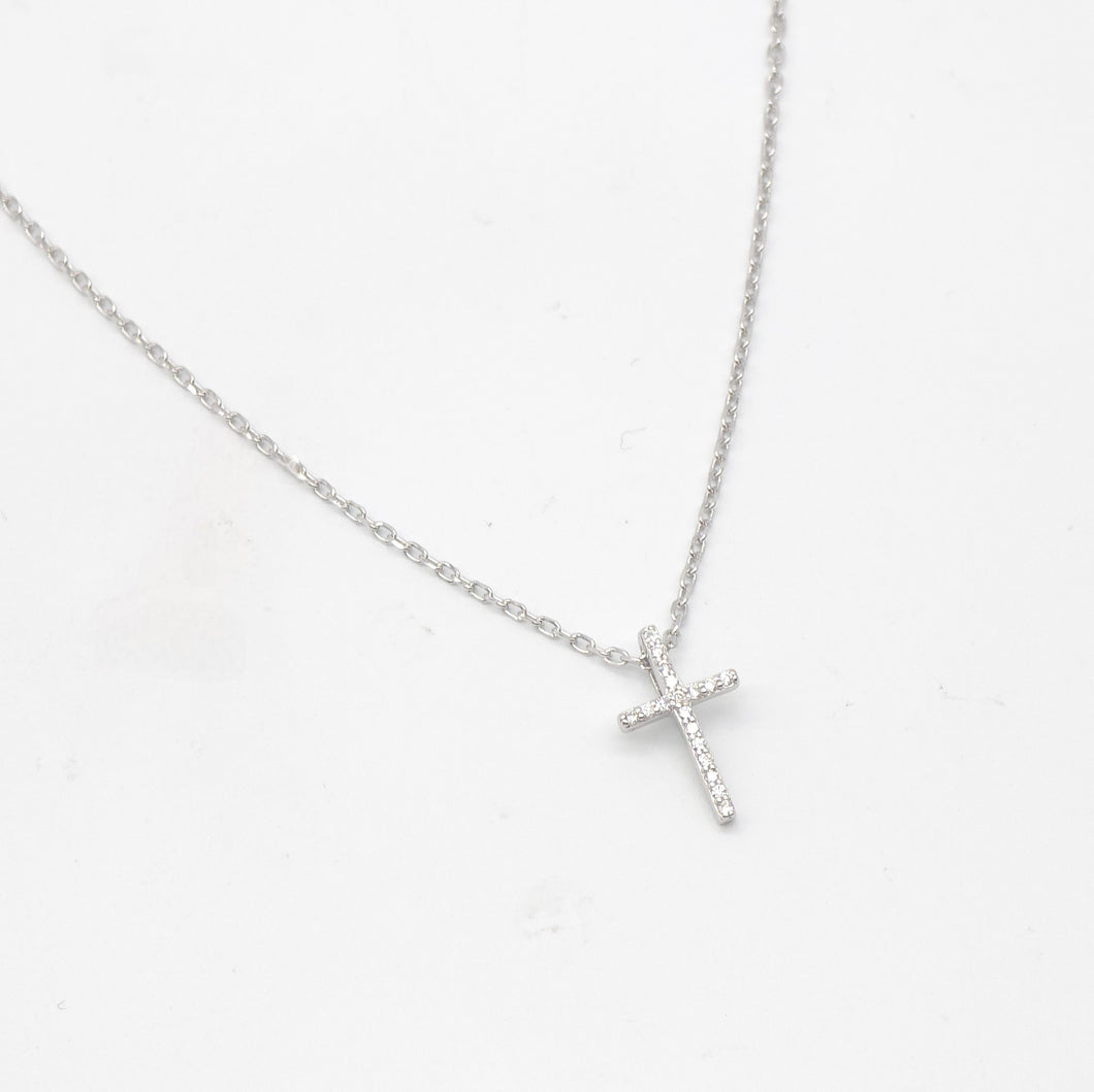 Cubic Zirconia Cross Necklace