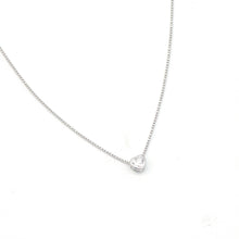Load image into Gallery viewer, Box Chain Cz Heart Necklace
