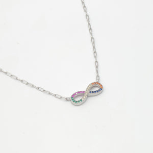 Multicolor Infinity Link Necklace