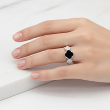 Load image into Gallery viewer, Sterling Silver Agate Floral Ring
