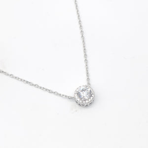 Halo Cz Necklace