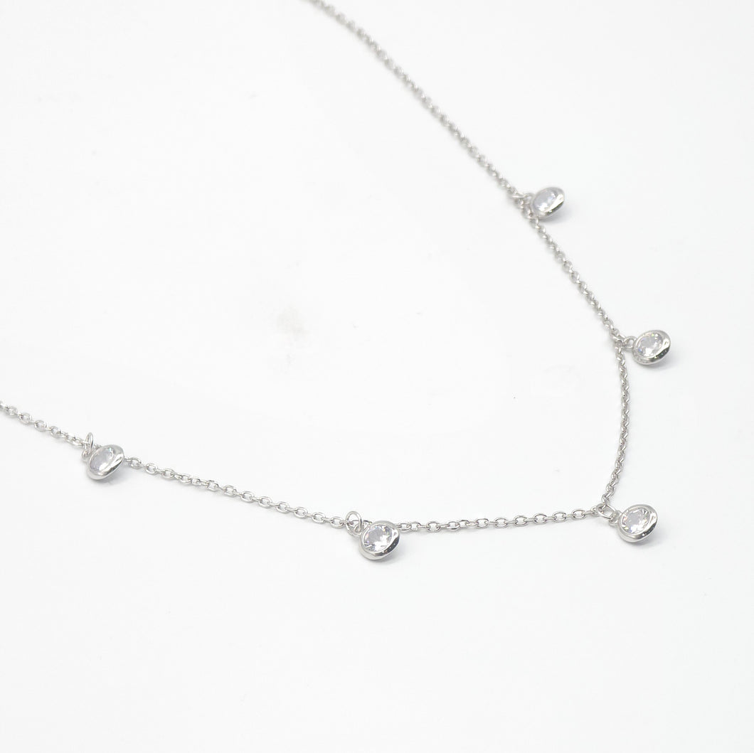 Cubic Zirconia Charm Necklace