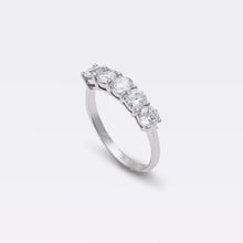 Load image into Gallery viewer, Ring with round clear cubic zirconias
