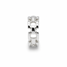Load image into Gallery viewer, Sterling Silver 15mm Link Hoop Earrings
