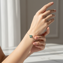 Load image into Gallery viewer, Malachite Floral Bracelet
