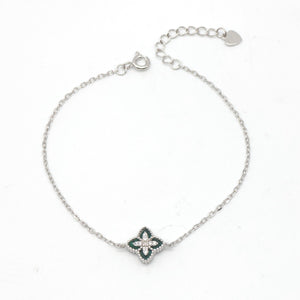 Malachite Floral Bracelet