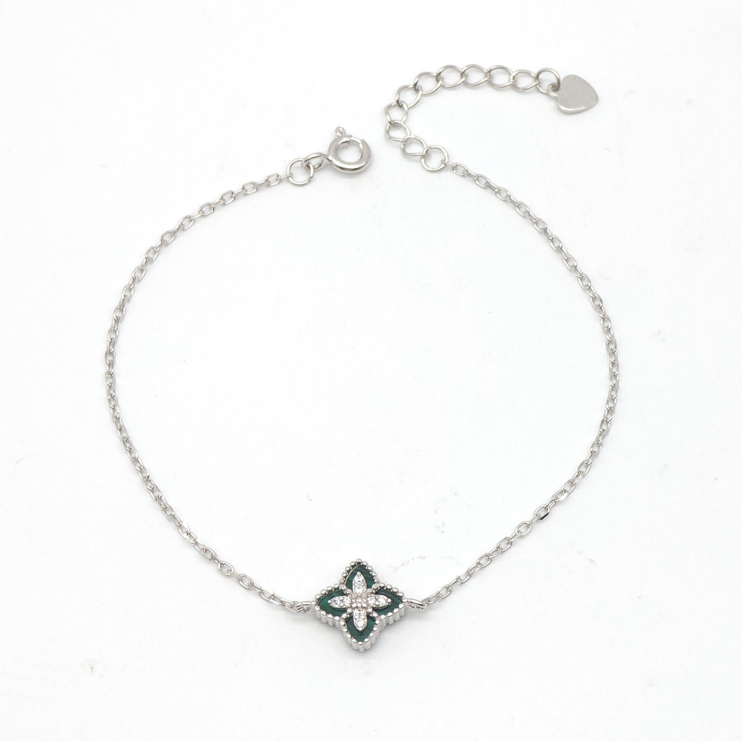 Malachite Floral Bracelet