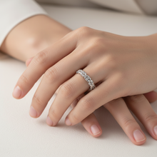Load image into Gallery viewer, Sterling Silver Floral Cz Ring
